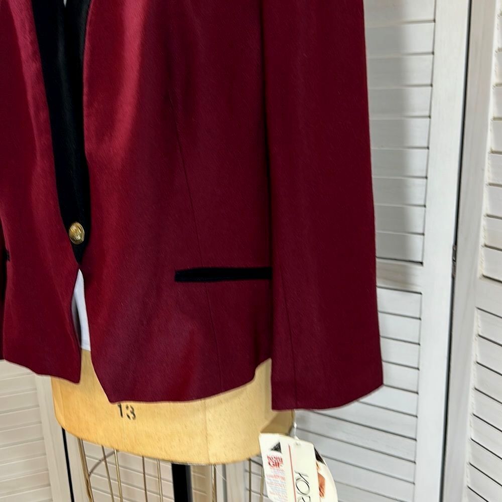 Koret Burgundy Wool Blazer 22W NWT - Picture 6 of 13